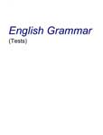 English Grammar. Tests